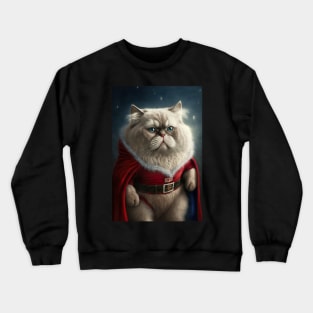 Cool Cat portrait Christmas vibes Crewneck Sweatshirt